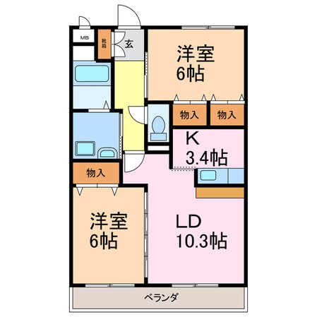 ミュートス神の倉Ⅰの物件間取画像